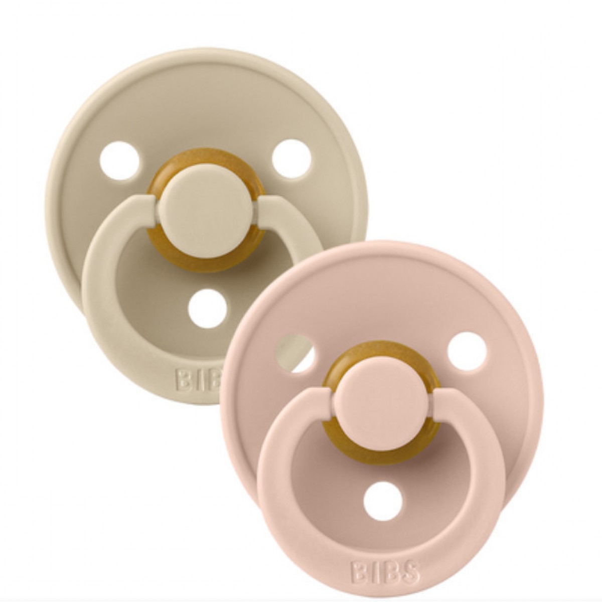 Bibs Πιπίλες Καουτσούκ No1 για  0-6 μηνών Colour VANILLA/BLUSH  2τμχ