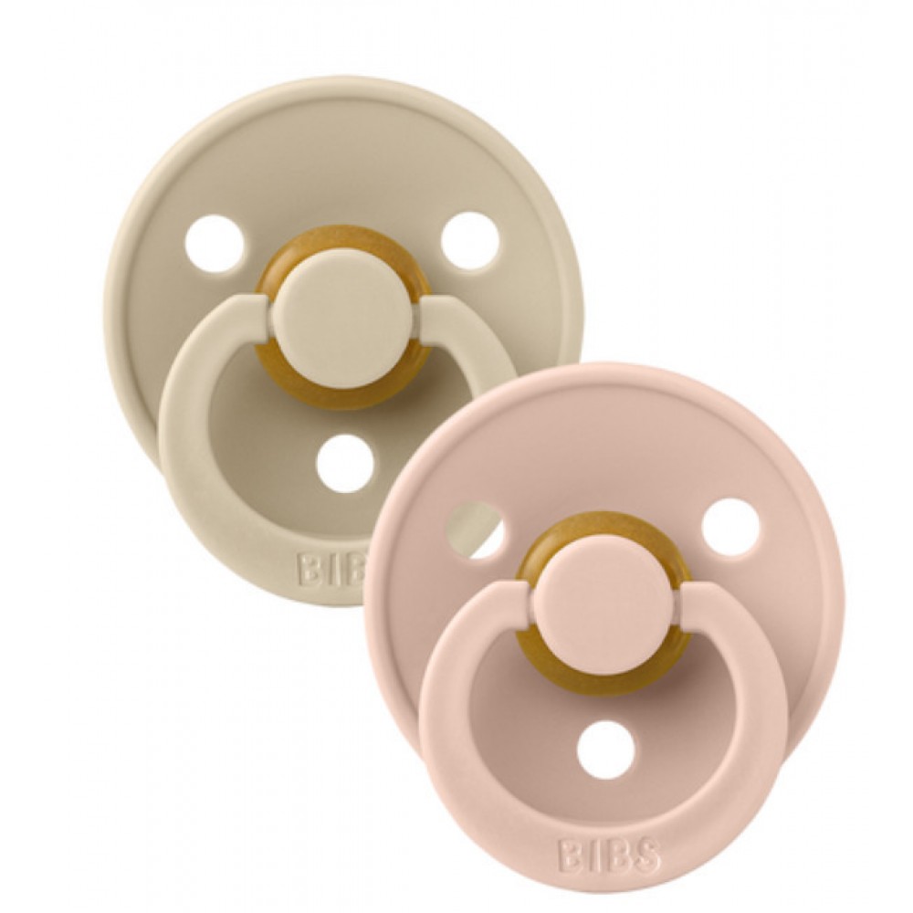 Bibs Πιπίλες Καουτσούκ No2 για  6-18 μηνών Colour Vanilla/Blush  2τμχ
