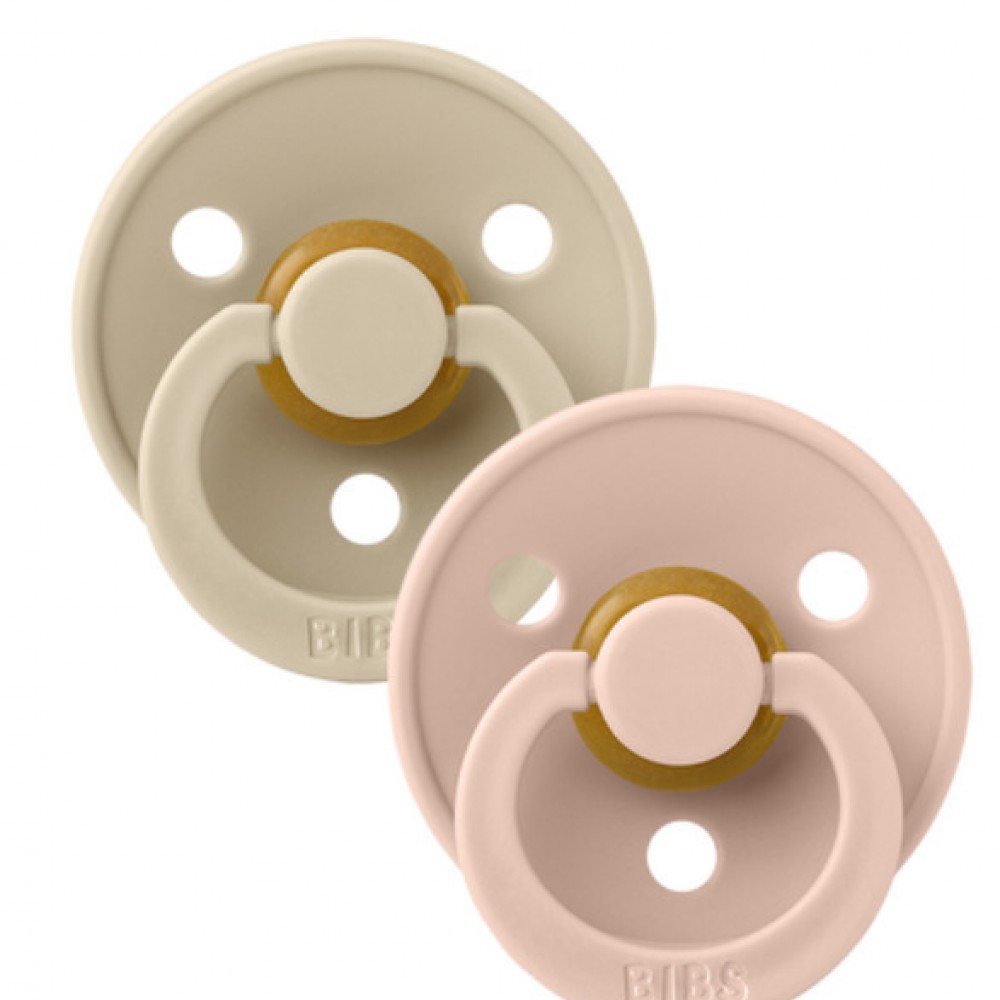 Bibs Πιπίλες Καουτσούκ No2 για  6-18 μηνών Colour Vanilla/Blush  2τμχ