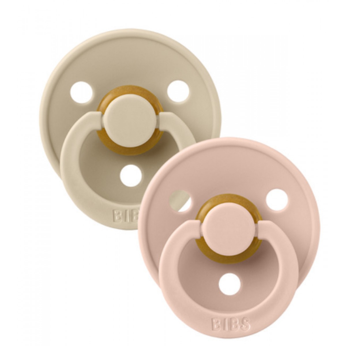 Bibs Πιπίλες Καουτσούκ No2 για  6-18 μηνών Colour Vanilla/Blush  2τμχ