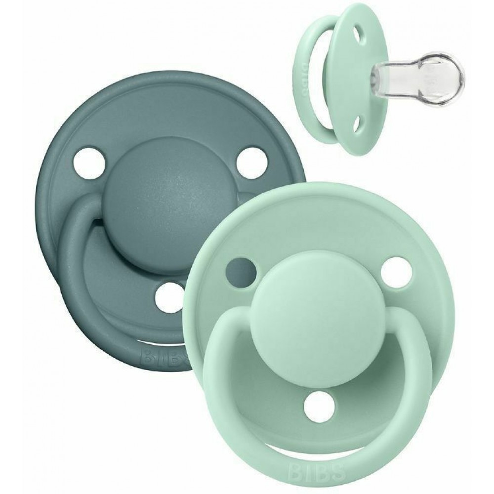 Bibs Πιπίλες De Lux Σιλικονούχες Dummies Nordic Mint / Island Sea One Size 2 τμχ