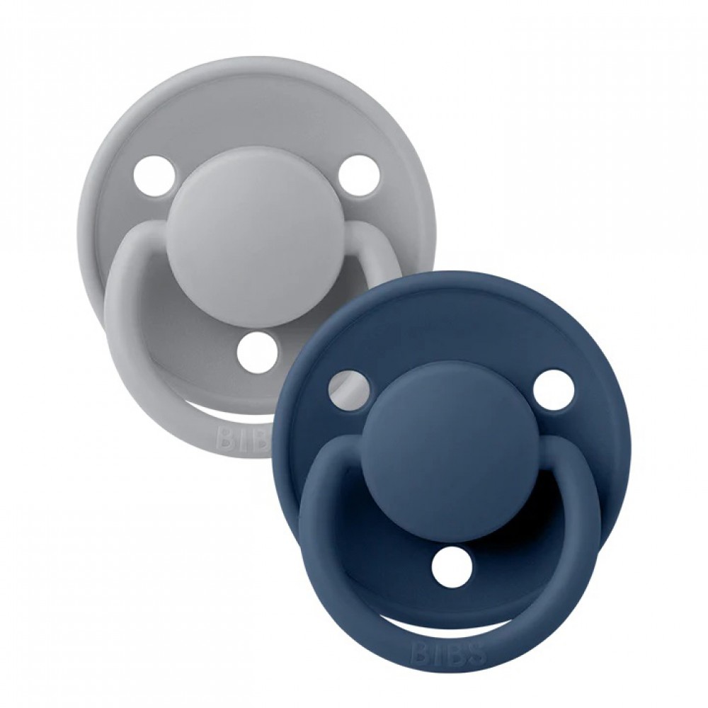 Bibs Πιπίλες De Lux Σιλικονούχες  Cloud / Steel Blue One Size 2 τμχ