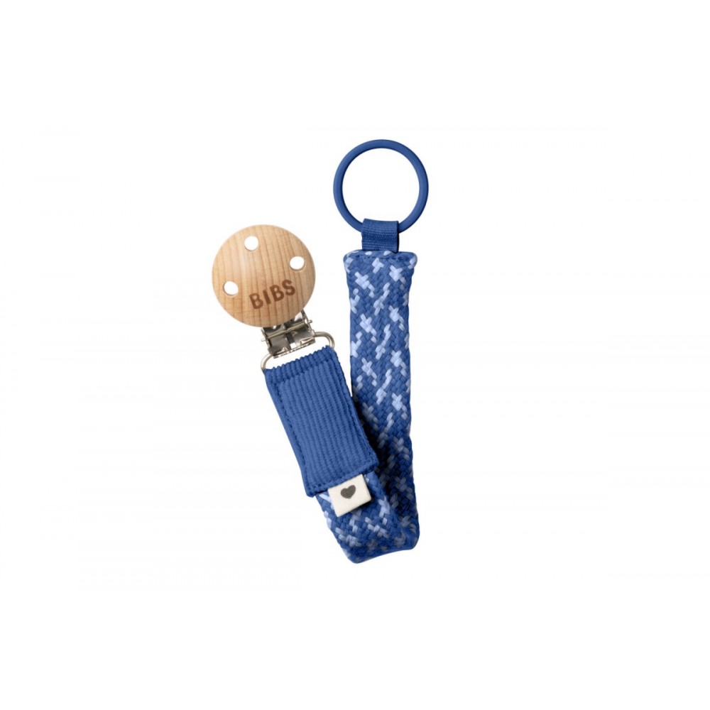 Bibs Κλιπ Πιπίλας Braided Cornflower/Dusty Blue
