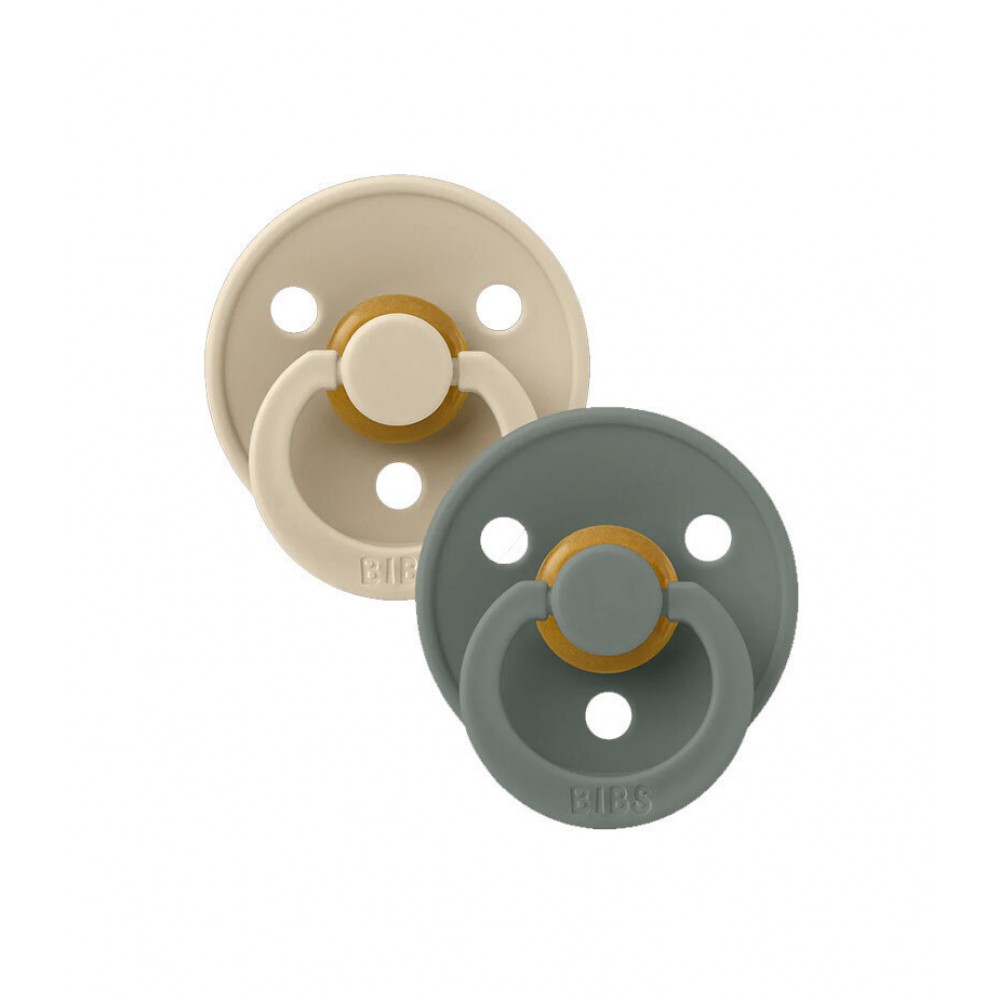 Bibs Πιπίλες Καουτσούκ No2 για  6-18 μηνών Colour VANILL/PINE 2τμχ