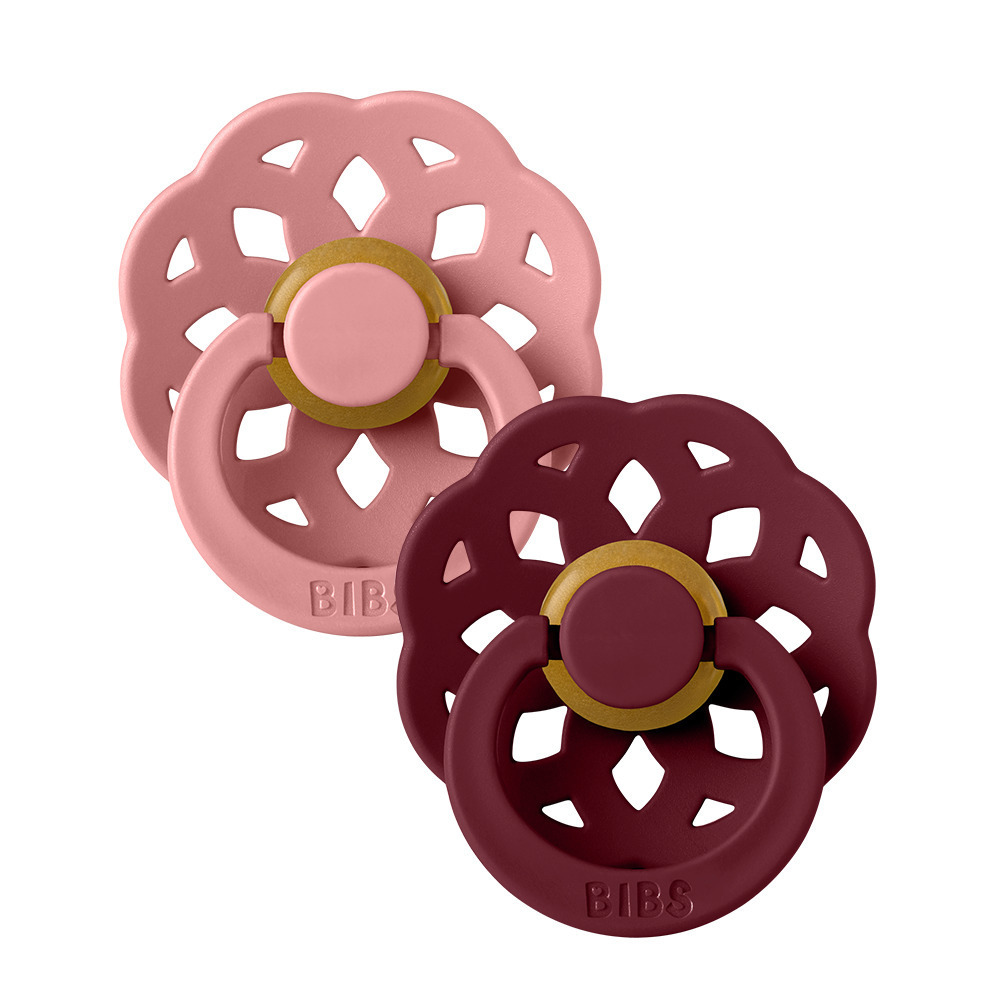 Bibs Πιπίλες Καουτσούκ  Boheme  No1 για  0-6μηνών Colour  Dusty Pink/Elderberry  2τμχ