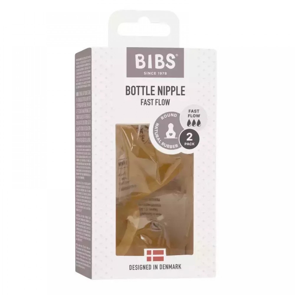 Bibs Θηλές από Καουτσούκ Γρήγορης  Ροής για 4+ μηνών 2τμχ