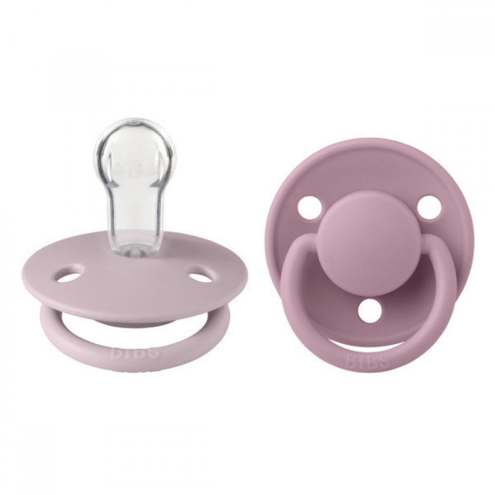 Bibs Πιπίλες De Lux Σιλικονούχες Dusky Lilac Heather One Size 2 τμχ 0-36m