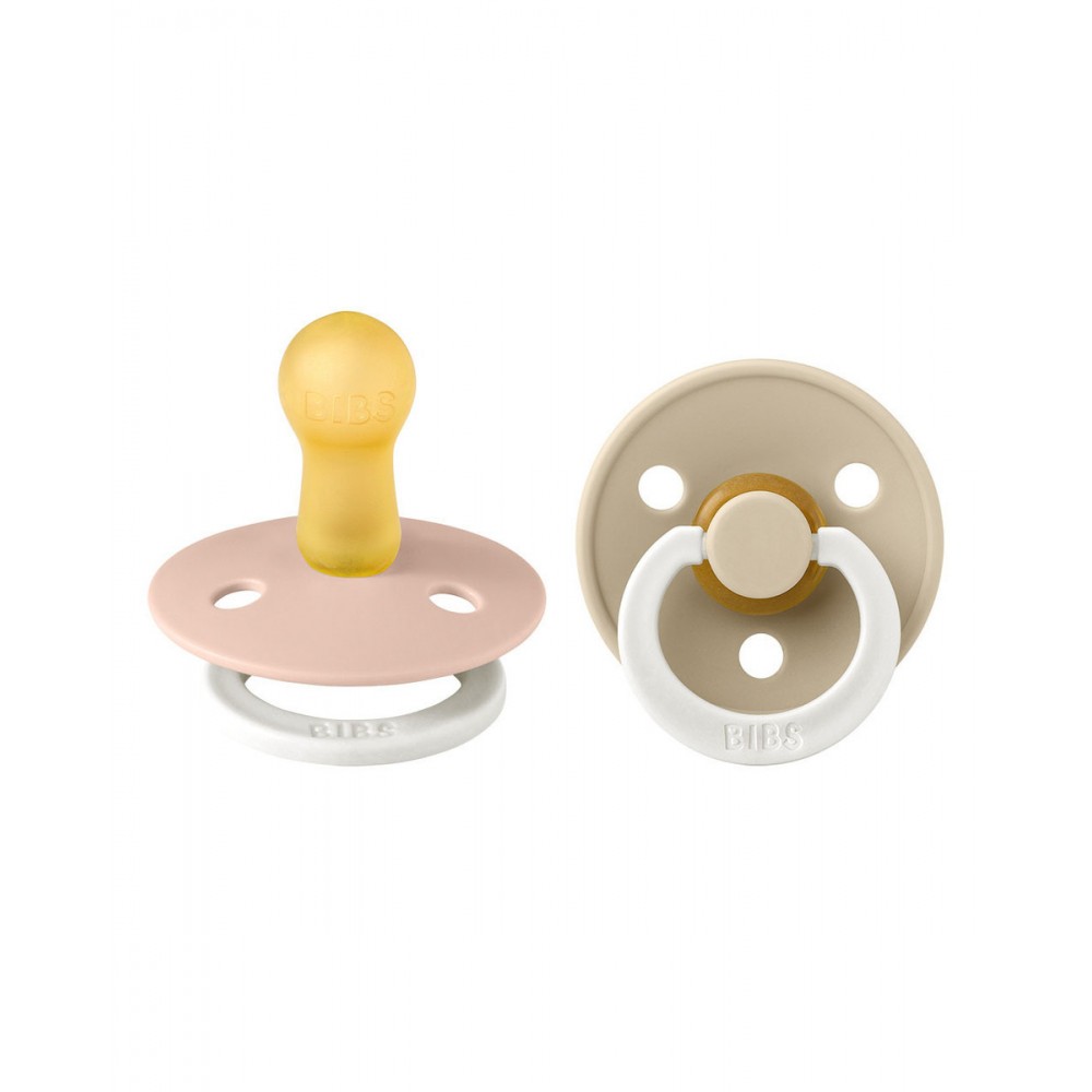 Bibs Πιπίλες Καουτσούκ No2 για 6-18 μηνών ColourVANILLA/BLUSH Glow  2τμχ