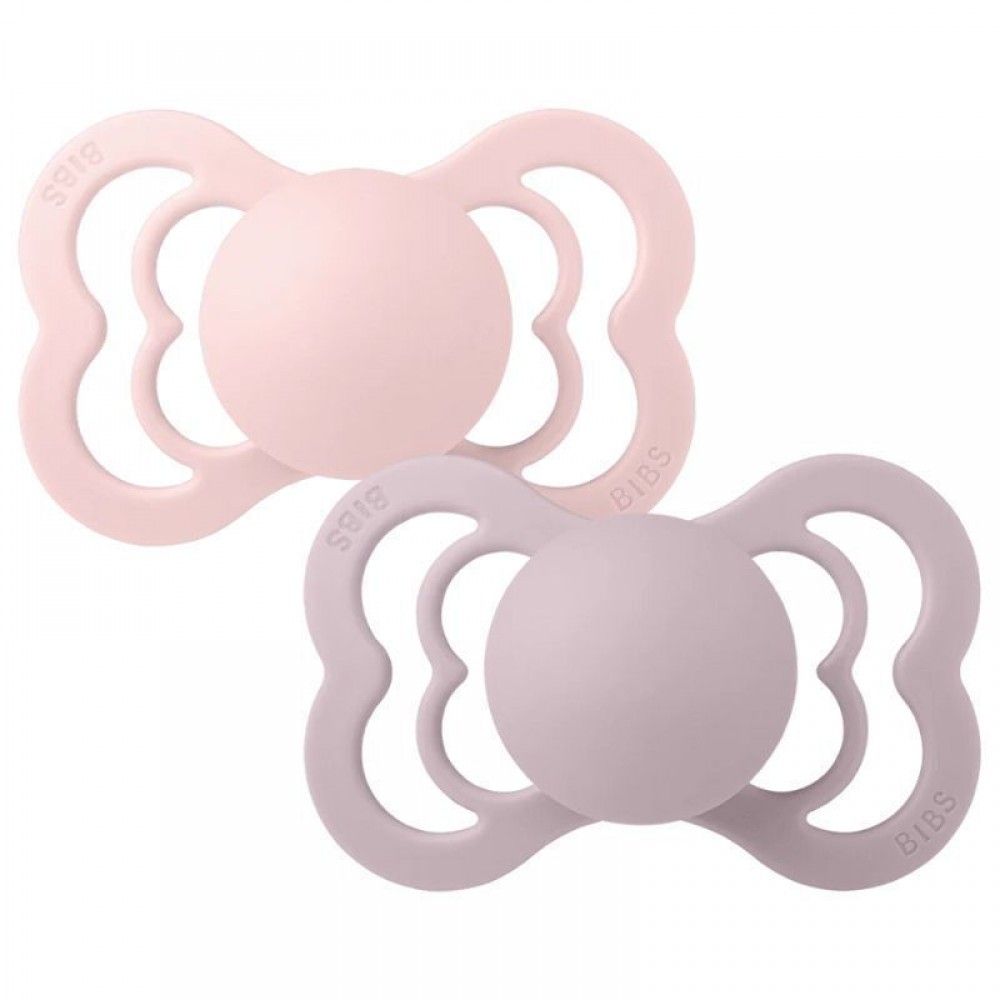 Bibs Πιπίλες Σιλικόνης No2 για  6-18 μηνών  Supreme Blossom / Dusky Lilac   2τμχ
