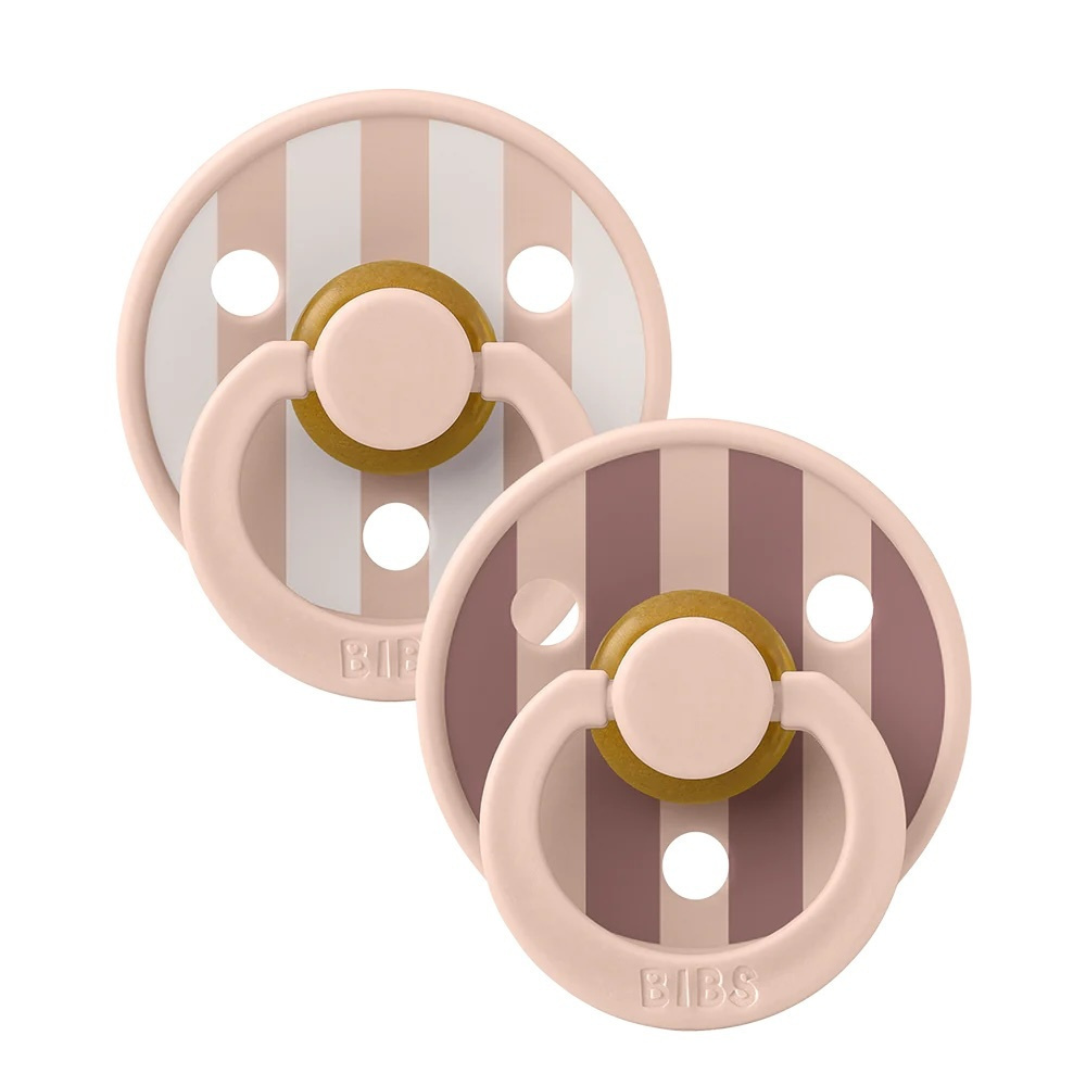 Bibs Πιπίλες Καουτσούκ No2 για  6-18 μηνών Studio Colour PIN BLOCK BLUSH MIX  2τμχ