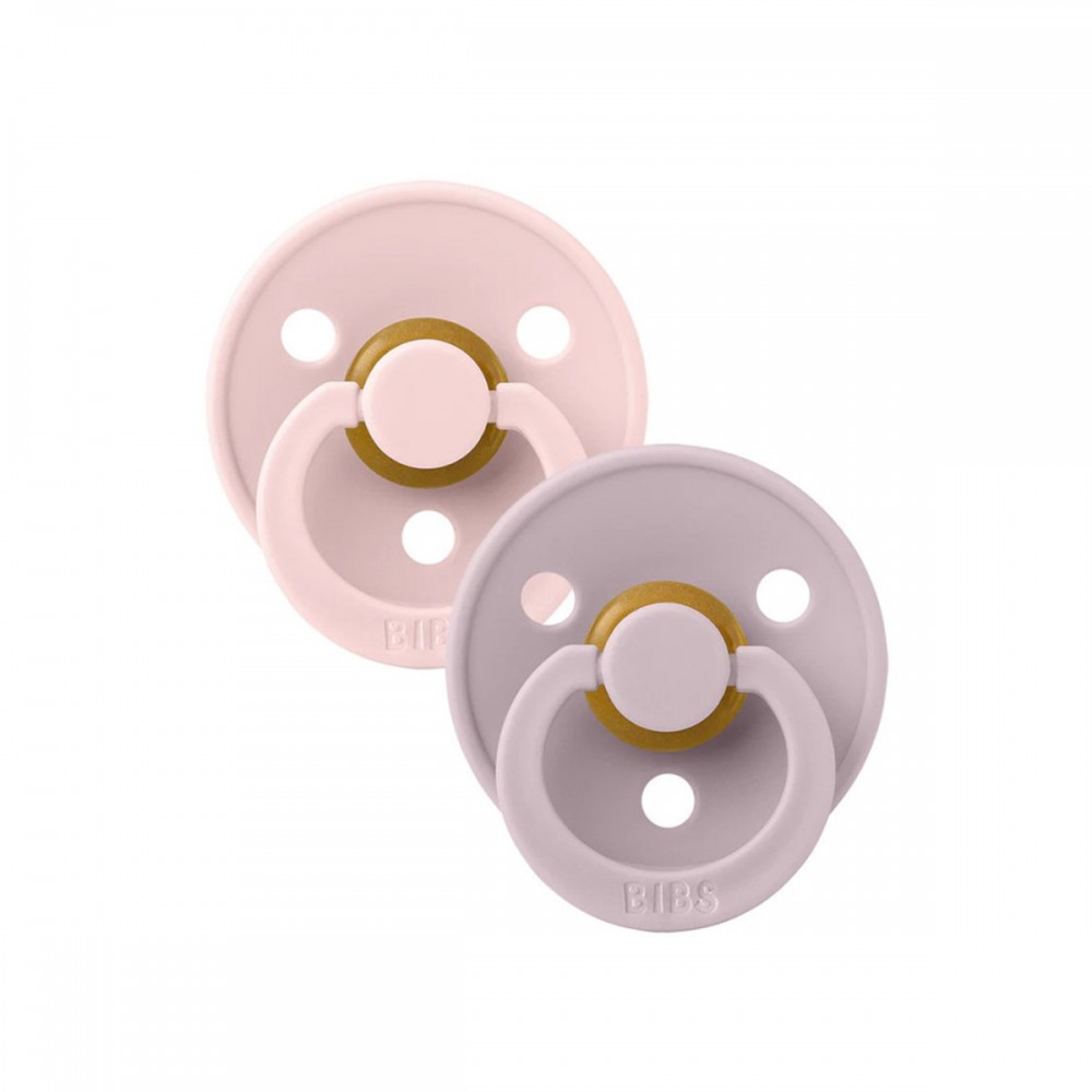 Bibs Πιπίλες Καουτσούκ No2 για  6-18 μηνών Colour BLOSSOM/DYSKY LILAC 2τμχ