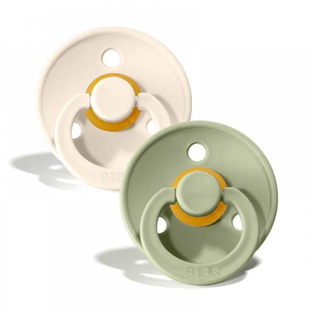 Bibs Πιπίλες Καουτσούκ No3 για  18-36 μηνών Colour IVORY/ SAGE  2τμχ