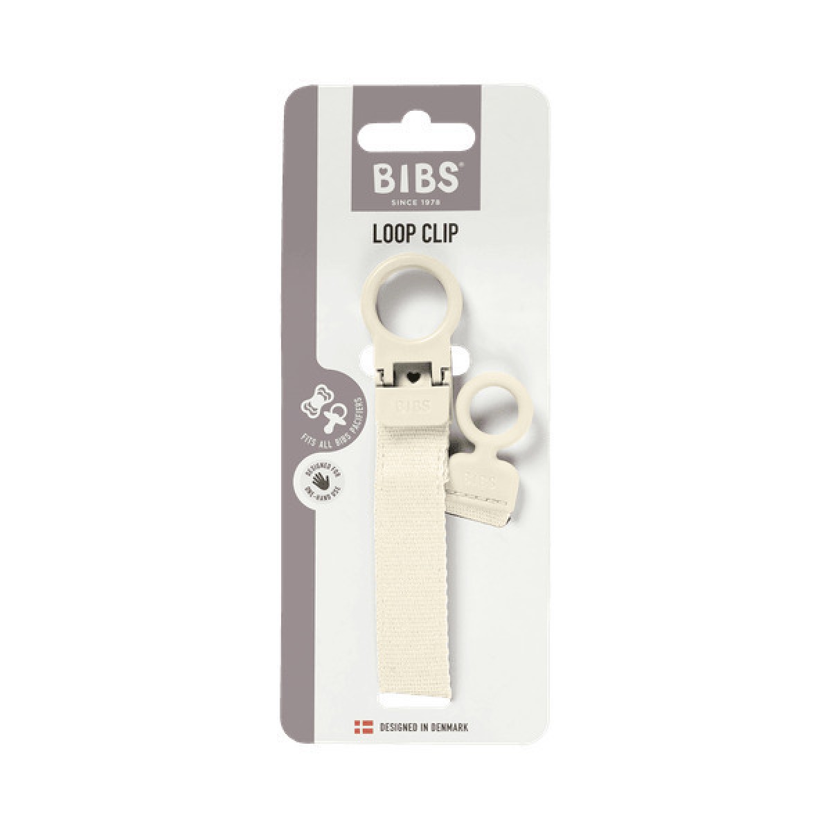 Bibs Κλιπ Πιπίλας Loop Clip Ivory Bibs Κλιπ Πιπίλας Loop Clip Ivory