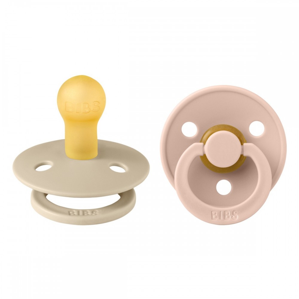 Bibs Πιπίλες Καουτσούκ No1 για  0-6 μηνών Colour VANILLA/BLUSH  2τμχ