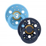 Bibs x Moomins Colour Σετ Πιπίλες 2τμχ – Goodnight Breeze/Deep Space Mix – Στρογγυλή No1 (0+ μηνών)