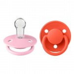 Bibs Πιπίλες De Lux Σιλικονούχες De LuxBABY PINK/TANGO  One Size 2 τμχ 0-36m
