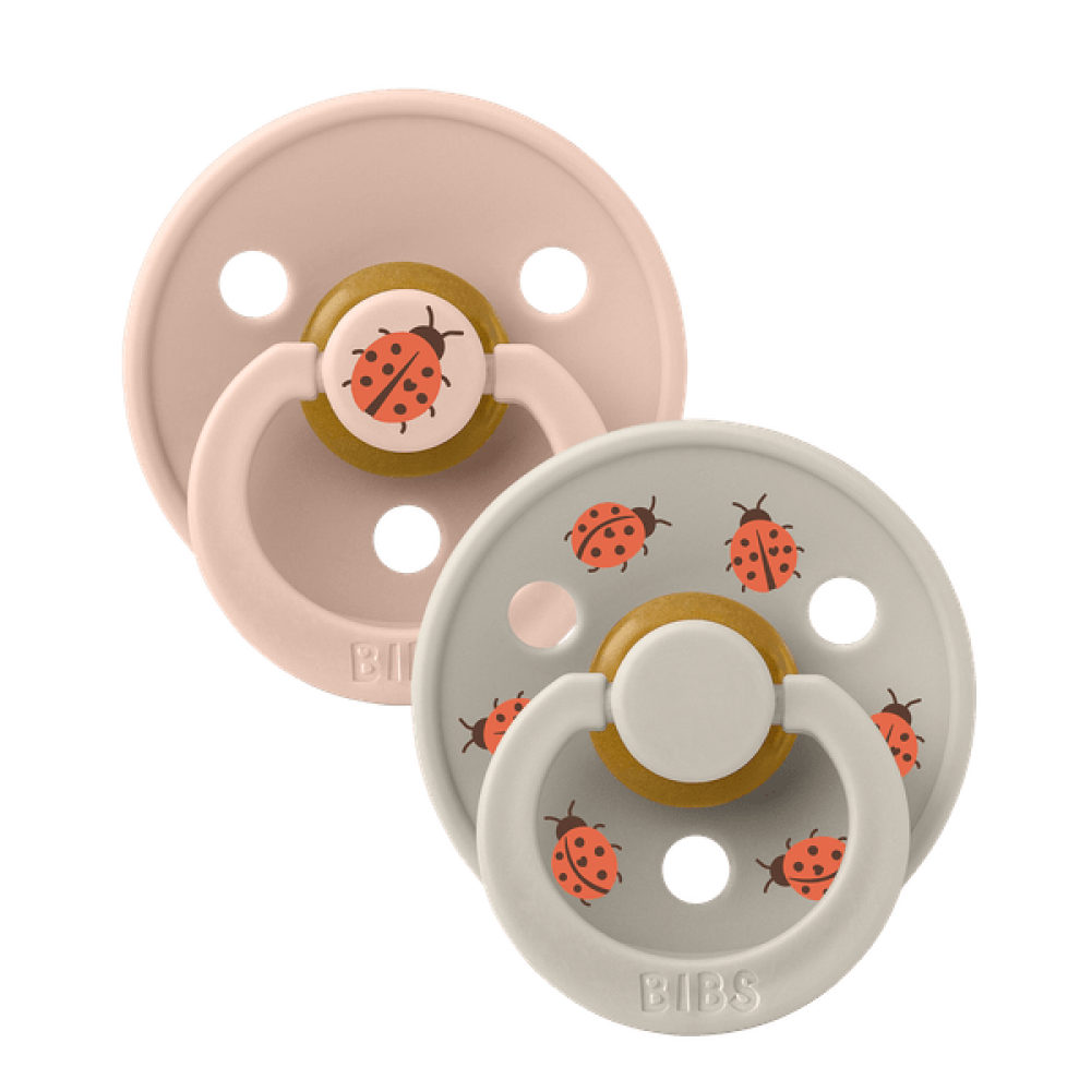 Bibs Πιπίλες Καουτσούκ No1 για  0-6 μηνών STUDIO COLLECTION  LADYBUG/BLUSH MIX 2τμχ