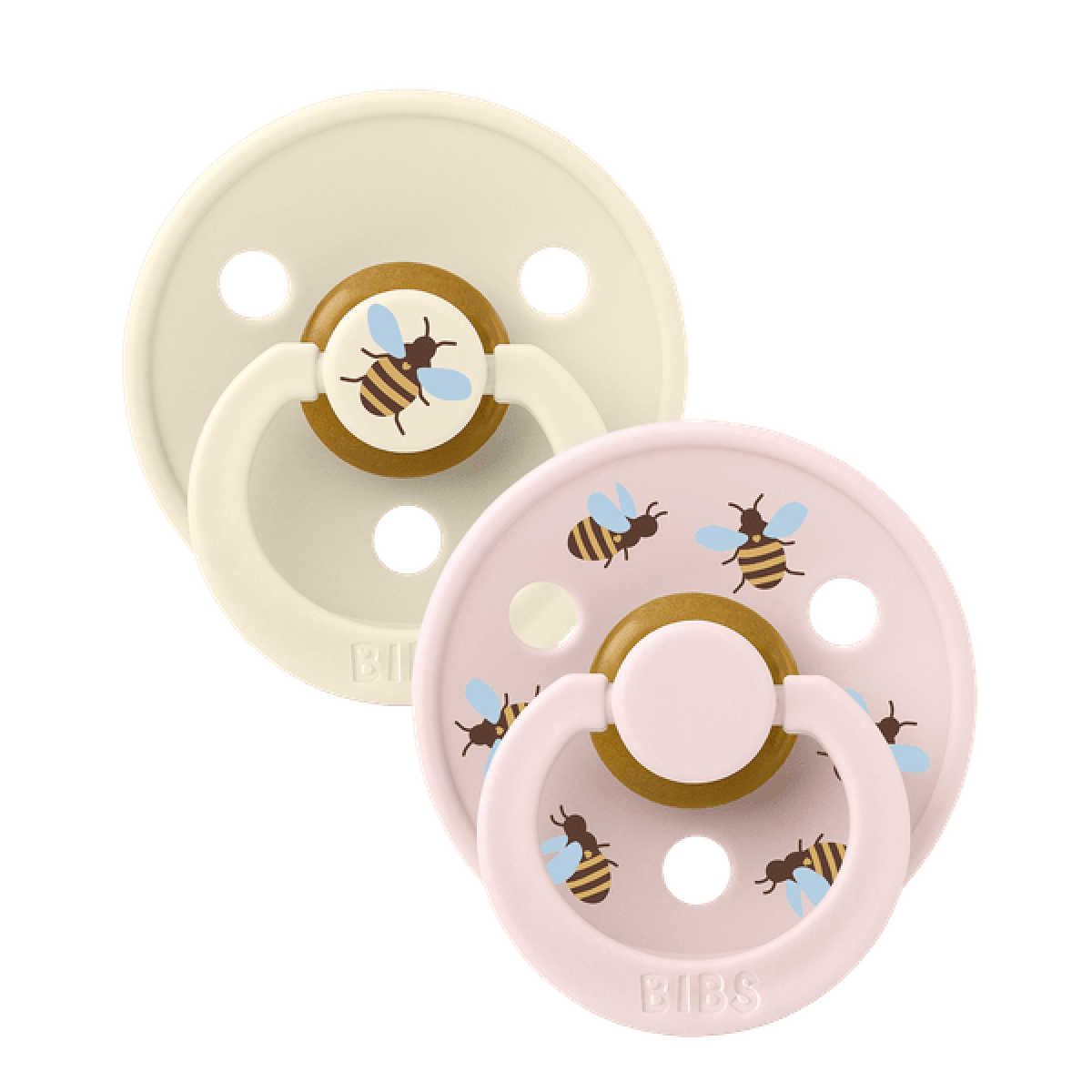 Bibs Πιπίλες Καουτσούκ No1 για  0-6 μηνών STUDIO COLLECTION  BUMBLEBEE/IVORY MIX 2τμχ