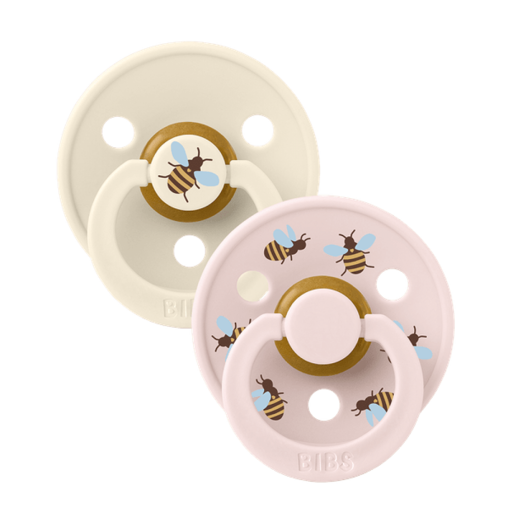 Bibs Πιπίλες Καουτσούκ No2 για  6-18 μηνών Studio COLLECTION BUMBLEBEE/IVORY  MIX  2τμχ