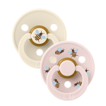 Bibs Πιπίλες Καουτσούκ No2 για  6-18 μηνών Studio COLLECTION BUMBLEBEE/IVORY  MIX  2τμχ