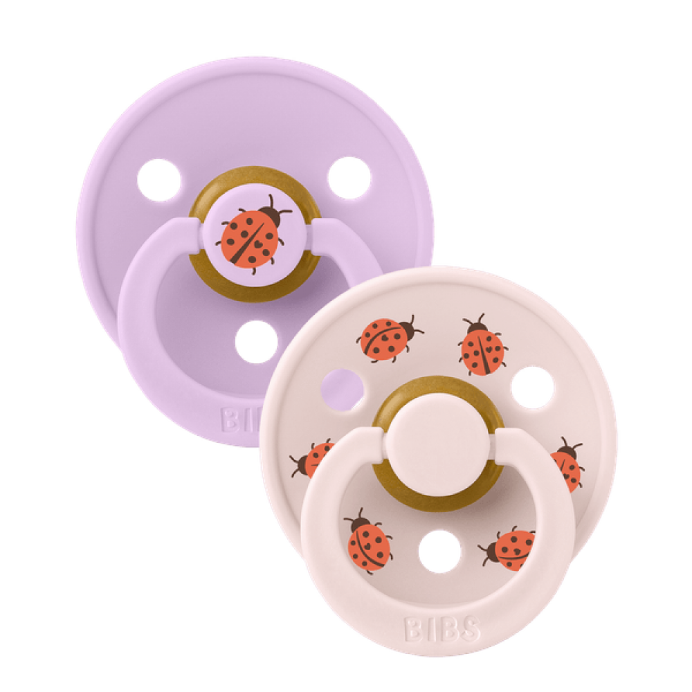 Bibs Πιπίλες Καουτσούκ No1 για  0-6 μηνών STUDIO COLLECTION  LADYBUG/VIOLET SKY MIX 2τμχ