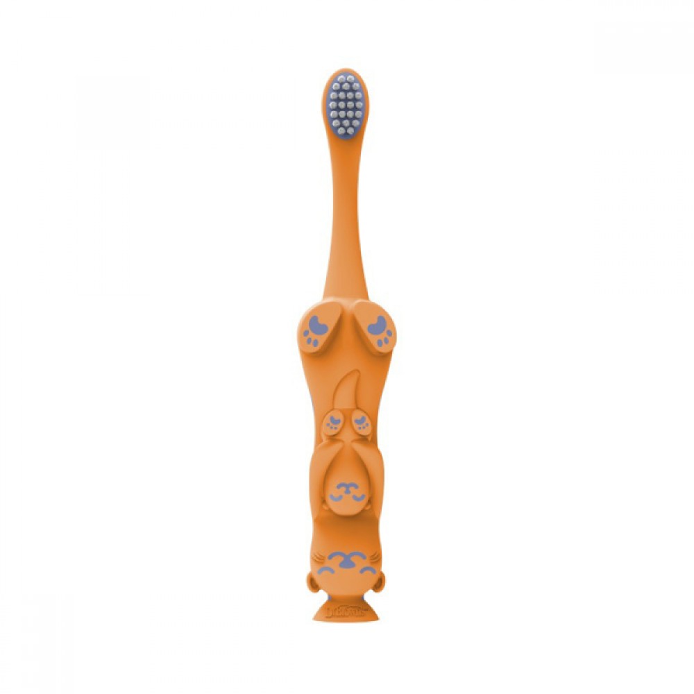 Dr. Brown's Βρεφική Οδοντόβουρτσα Για 1-4 Ετών Πορτοκαλί Βίδρα