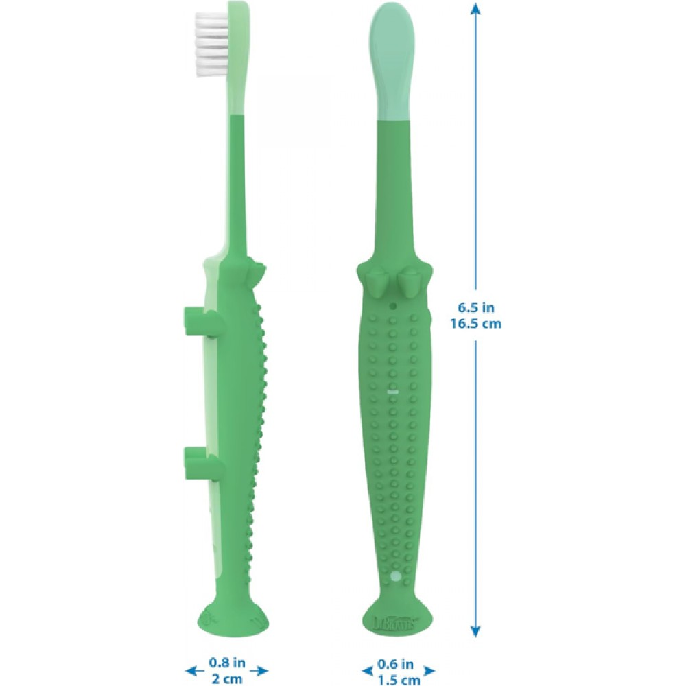 Dr. Brown's Βρεφική Οδοντόβουρτσα Για 1-4 Ετών Κροκόδειλος Πράσινος