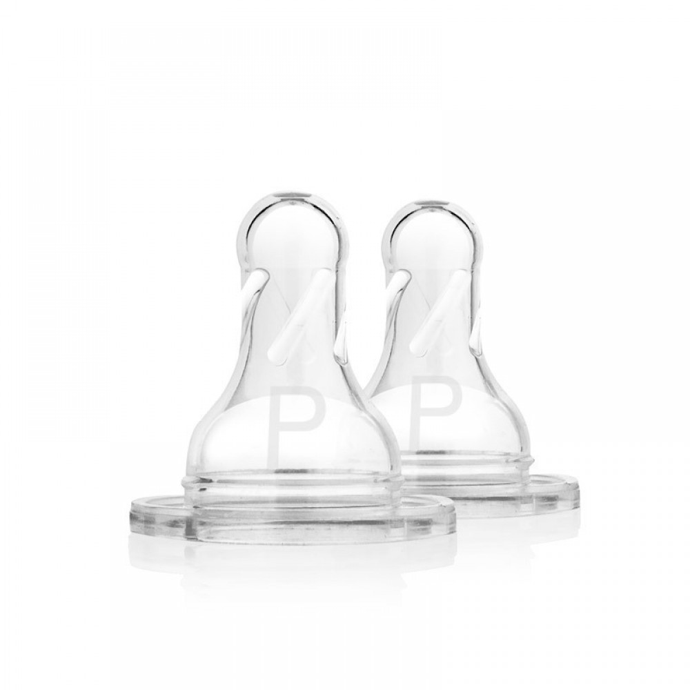 Dr. Brown's Anti-colic Θηλή Σιλικόνης για Πρόωρα Βρέφη για Μπιμπερό Options+ με Φαρδύ Λαιμό 0m+, 2τμχ