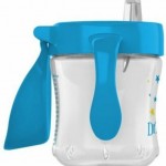 Dr Browns Κύπελλο Με Μαλακό Στόμιο Με Καπάκι & Λαβές 6m+ Μπλε Αστεράκια 180ml