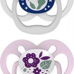 Dr. Brown’s Advantage Πιπίλα Σιλικόνης Λιλά-Γκρι Νυκτός  6-18m 2 τεμάχια