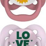 Πιπίλες Dr. Brown's Advantage 0-6m 2τμχ Love Μπορντό Λιλά - Πολύχρωμο