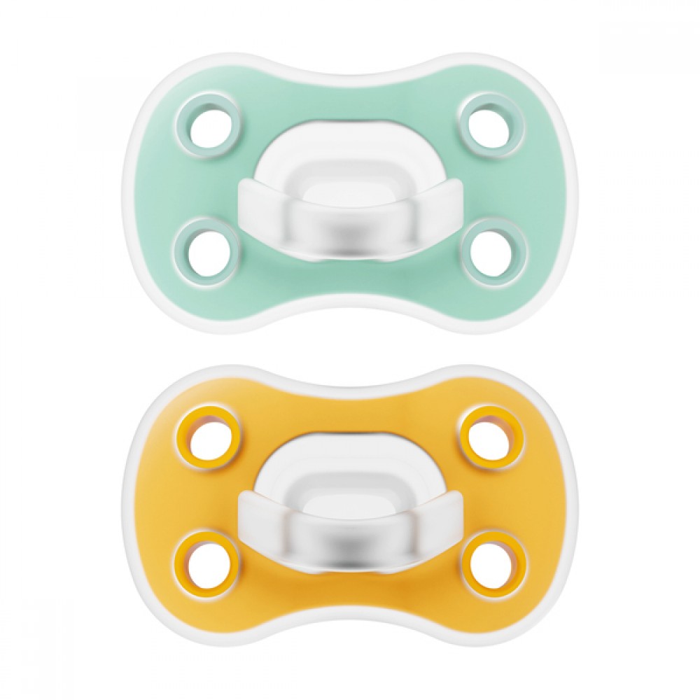Dr Browns Advantage Πιπίλες Σιλικόνης 6-18m 2τμχ Blue-Yellow