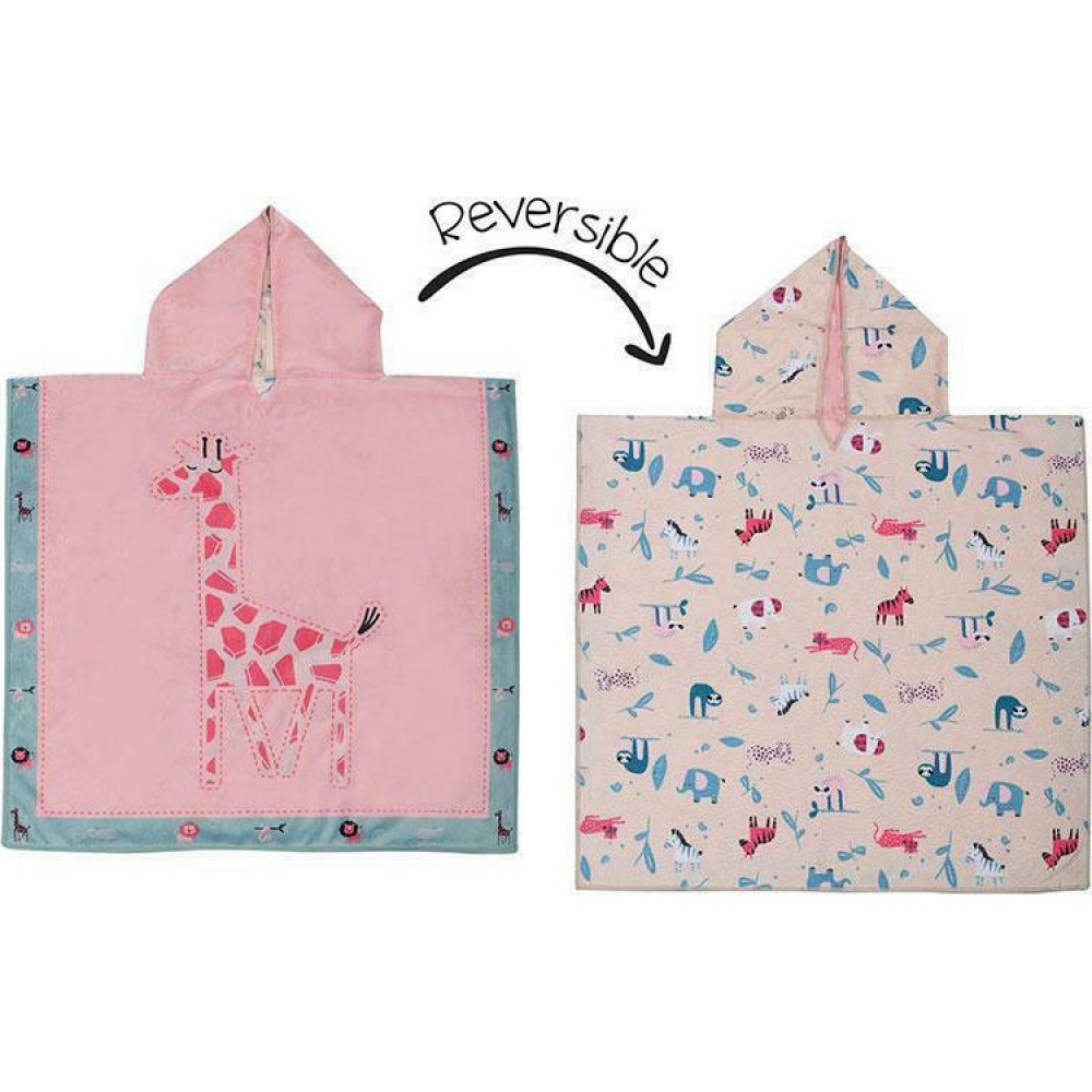 Πόντσο Διπλής Όψης UPF50+ – FlapJackKids  Giraffe/Zoo