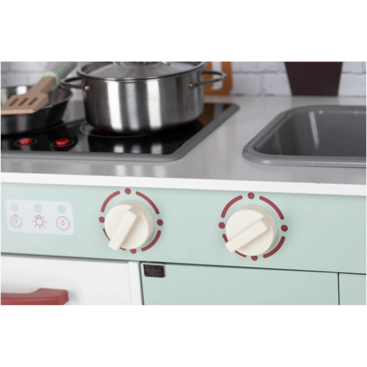 Ξύλινη παιδική κουζίνα με αξεσουάρ Free2Play