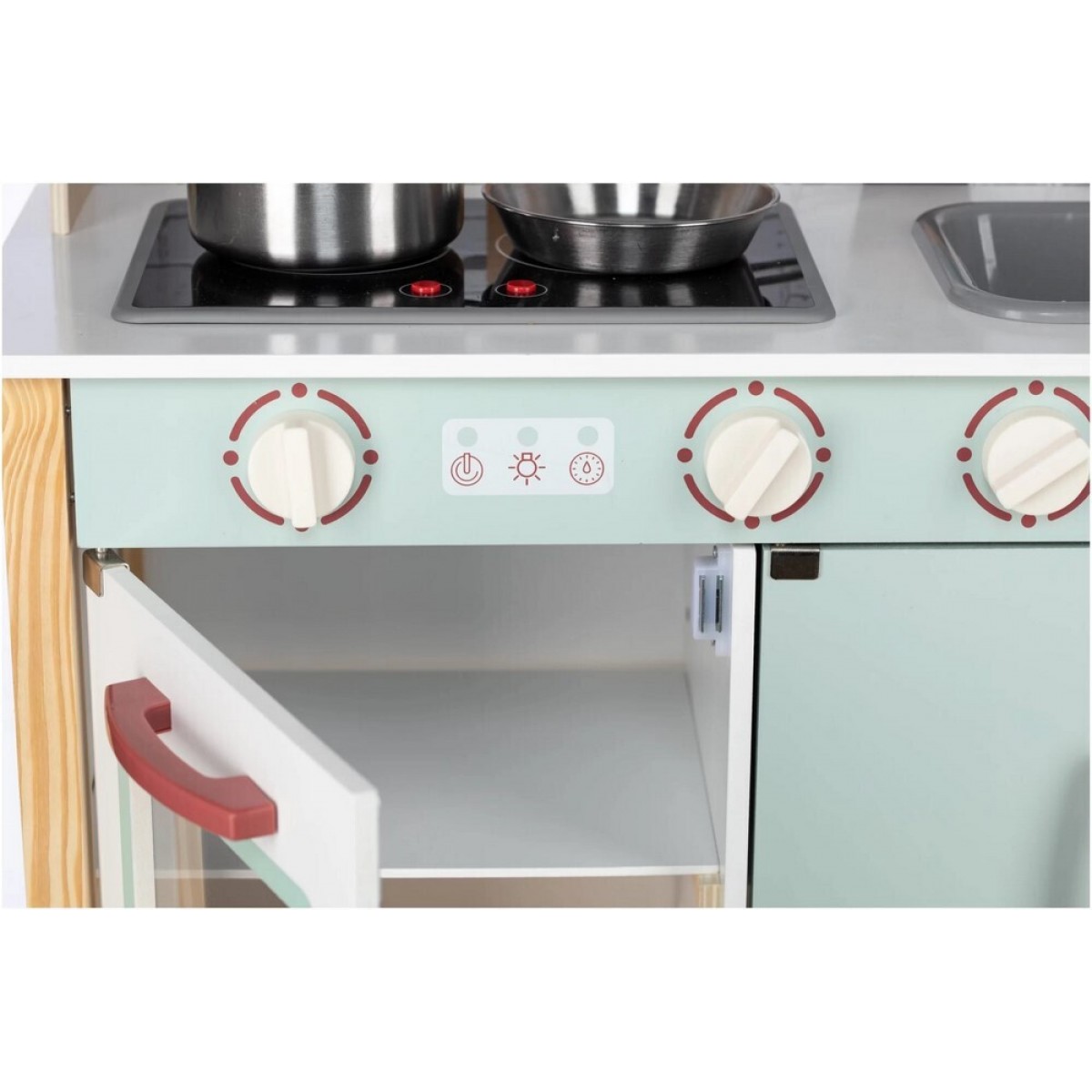 Ξύλινη παιδική κουζίνα με αξεσουάρ Free2Play