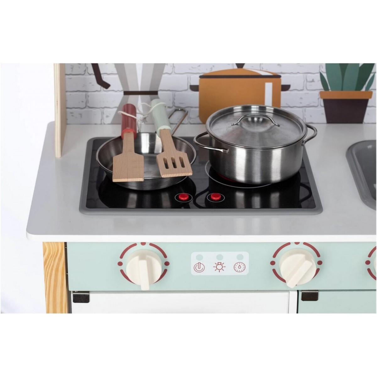 Ξύλινη παιδική κουζίνα με αξεσουάρ Free2Play