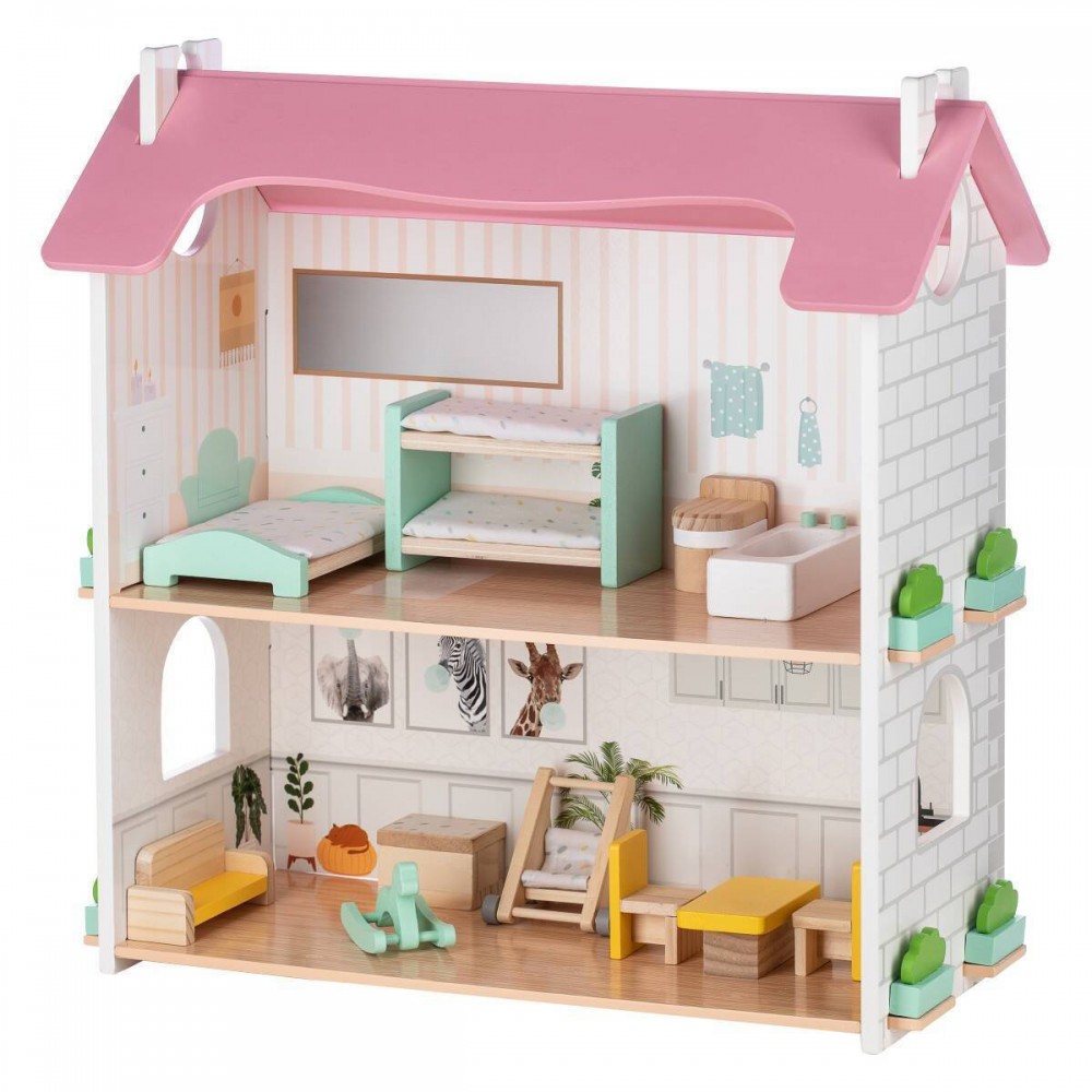 Ξύλινο Κουκλόσπιτο Επιπλωμένο Lotti Free2Play