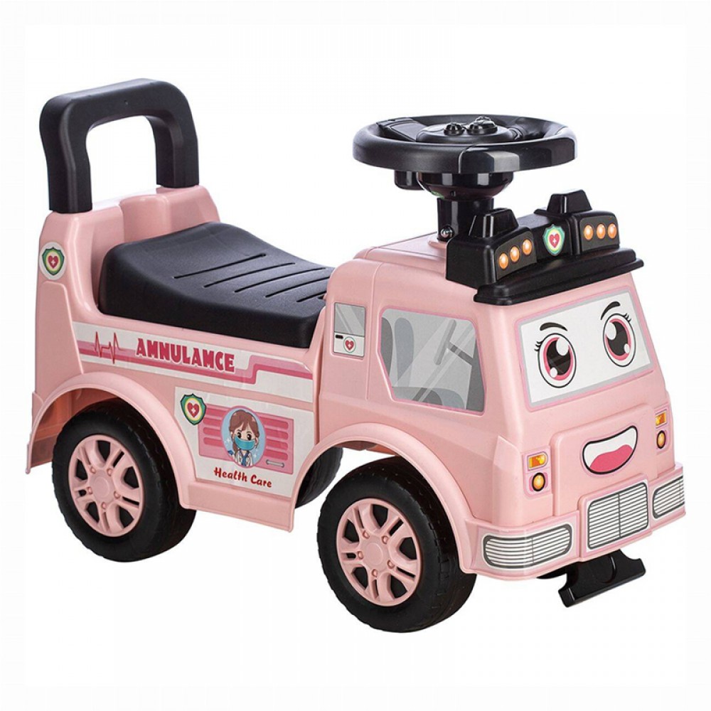 Ποδοκίνητο Ασθενοφόρο Ride On Pink Free2Play