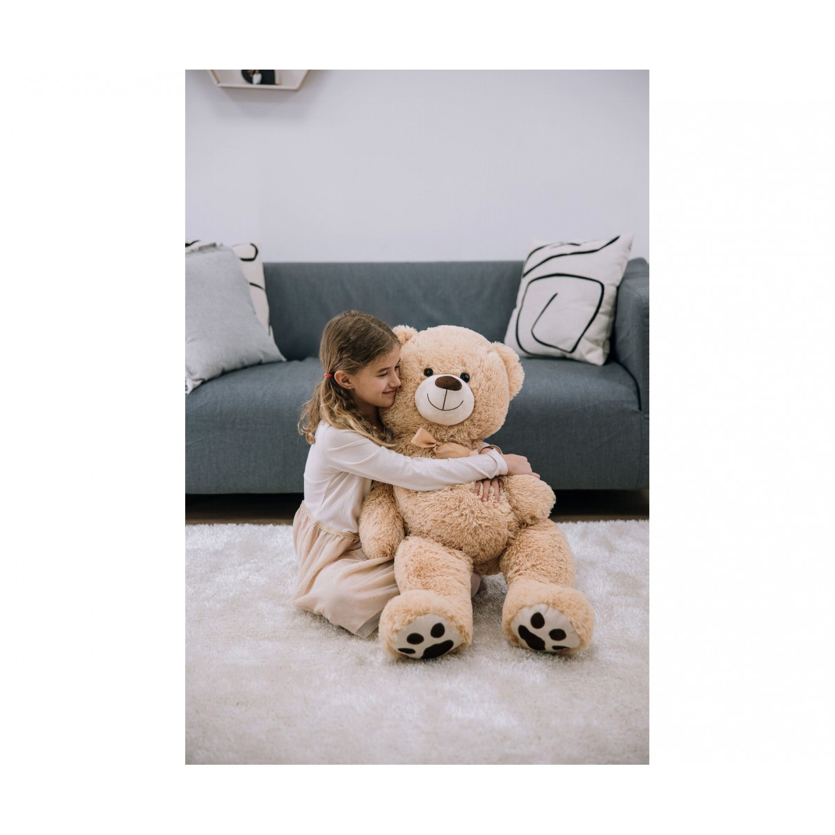 Λούτρινο Αρκουδάκι 100cm Καφέ Teddy Bear Cuddly Free2Play