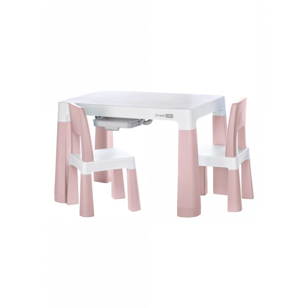 Παιδικό Σετ Τραπεζάκι Με 2 Καρέκλες FreeOn Neo White-Pink