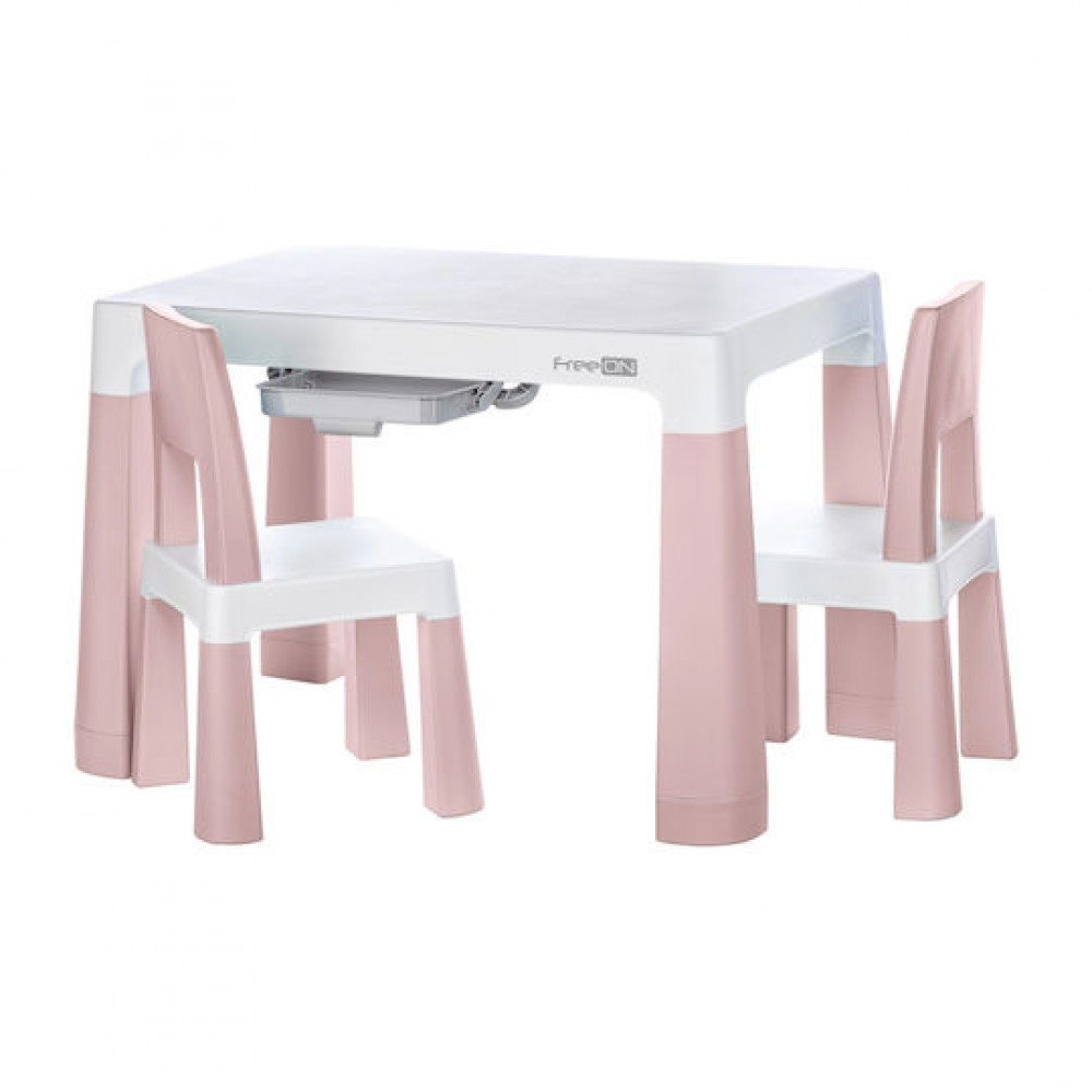 Παιδικό Σετ Τραπεζάκι Με 2 Καρέκλες FreeOn Neo White-Pink