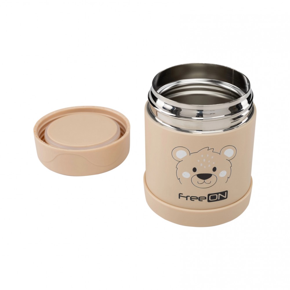 Ανοξείδωτος Θερμός  Φαγητού 350ml Kitty Beige Freeon
