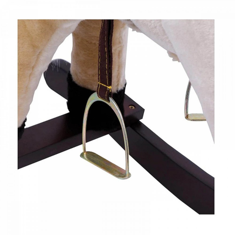 Λούτρινο Κουνιστό Αλογάκι με Ήχους  μπεζ 