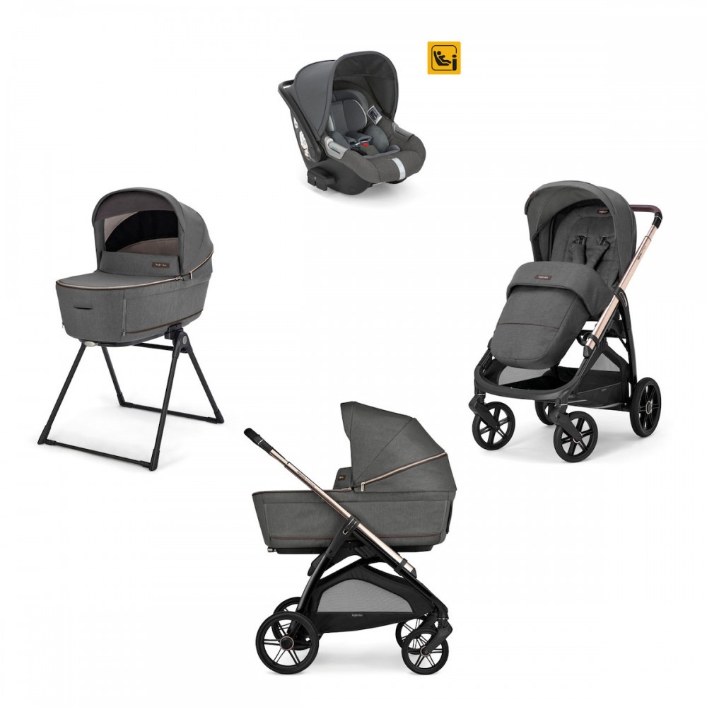 Inglesina Aptica Quattro Σύστημα Μεταφοράς Με Κάθισμα Αυτοκινήτου Darwin Velvet Grey