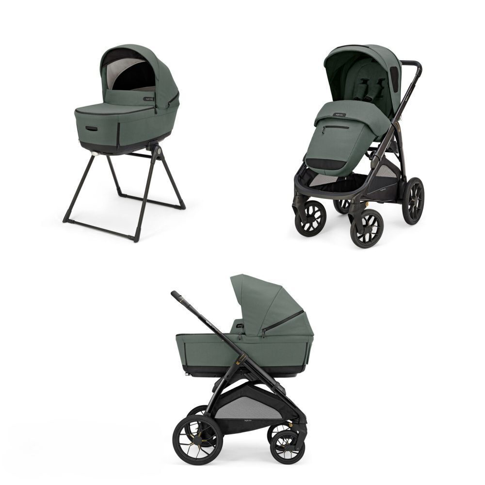 Inglesina Σύστημα μεταφοράς Aptica XT Duo 2025 χρώμα Taiga Green με σκελετό Black 