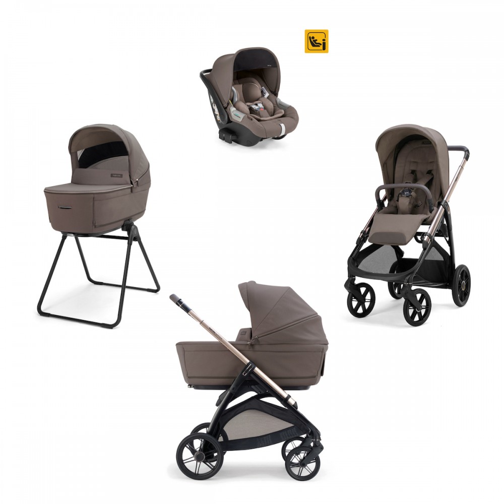 Inglesina Aptica Σύστημα Μεταφοράς Quattro Με Κάθισμα Αυτοκινήτου Darwin Essence Mokka / Palladio Black