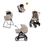Inglesina Aptica Σύστημα Μεταφοράς Quattro Με Κάθισμα Αυτοκινήτου Darwin Vicuna Beige / Palladio Black