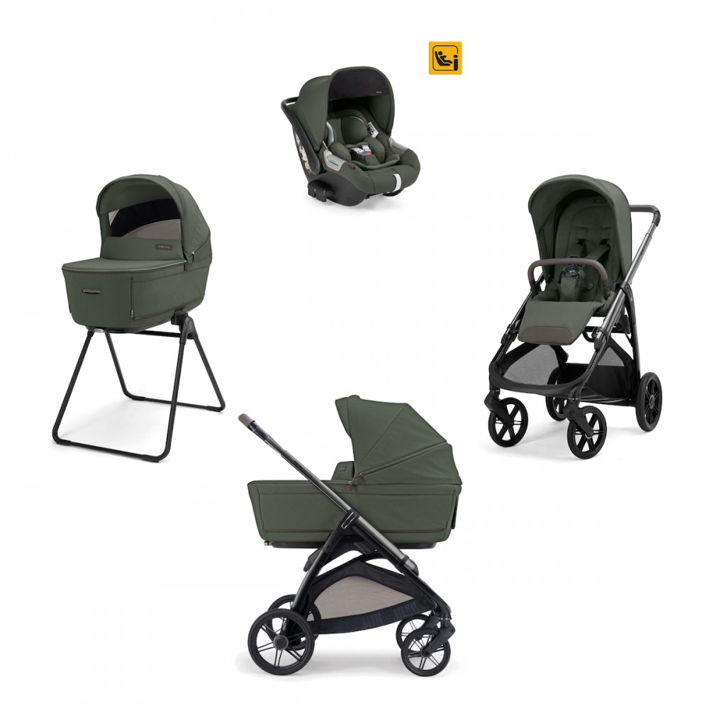Inglesina Aptica Σύστημα Μεταφοράς Quattro Με Κάθισμα Αυτοκινήτου Darwin Ivy Green / Litio Black