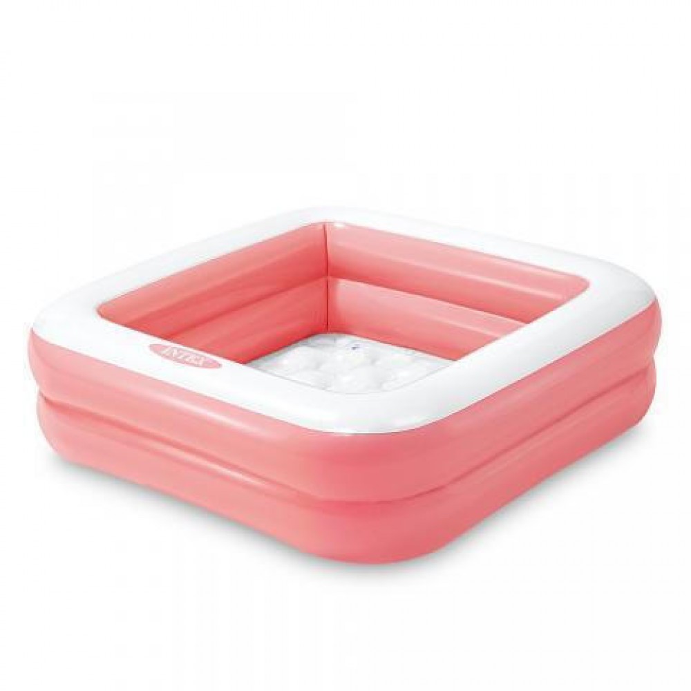 Παιδική Τετράγωνη Πισίνα Play Box Pool 85x85x23εκ Intex Pink