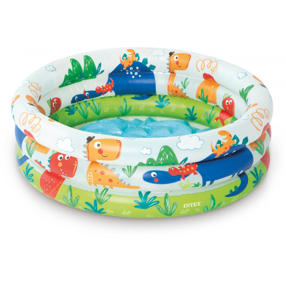 Παιδική Φουσκωτή Πισίνα Intex 3-Ring Dino Buddies Baby